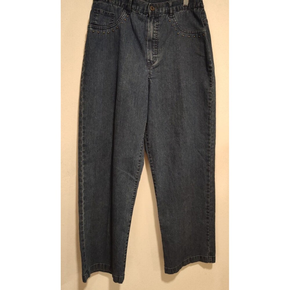 Alfred Dunner Women Blue Denim Jeans Size 8 Cropped Relaxed